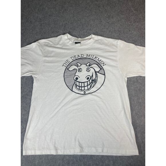Vintage 80s The Gang The Dead Milkmen Rock Band Tee T-Shirt Men XL OG Punk Rock - Picture 1 of 7